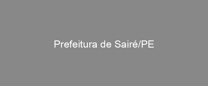 Provas Anteriores Prefeitura de Sairé/PE